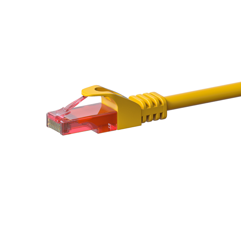 Cabo de rede UTP CAT6 de 7,5 m, amarelo - 100% cobre