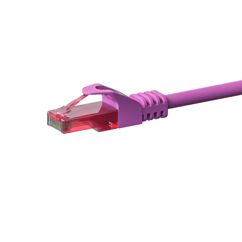 Cabo de rede UTP CAT6 de 0,50 m rosa - 100% cobre