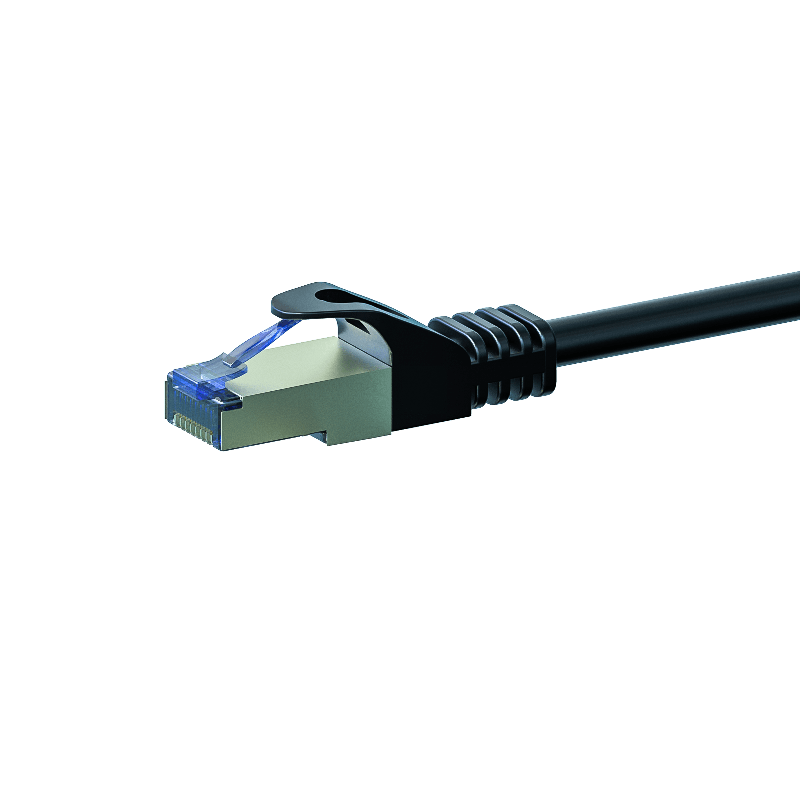 Cabo de rede CAT6a S/FTP (PIMF) de 10 m, preto