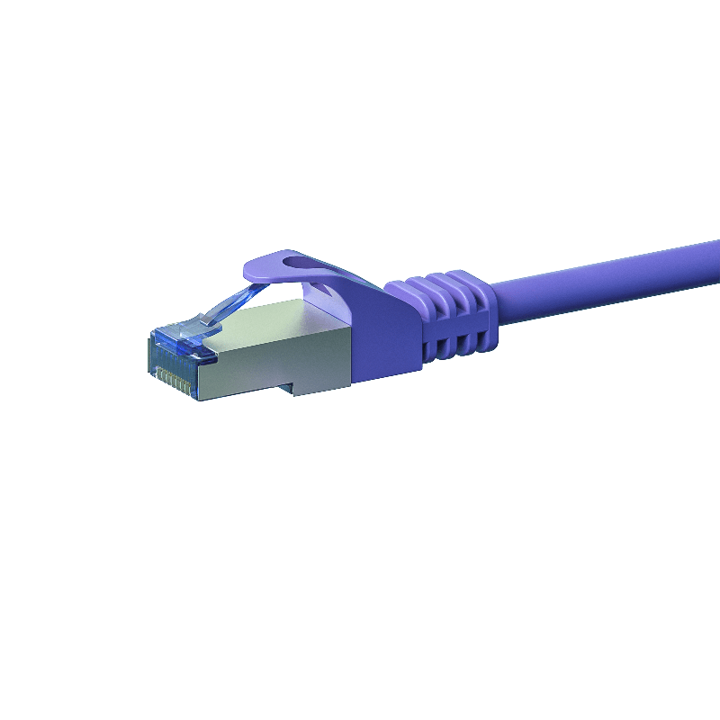 Cabo de rede CAT6a S/FTP (PIMF) de 30 m em roxo