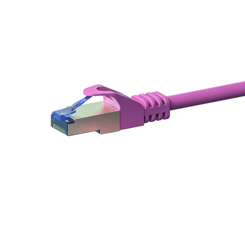 Cabo de rede CAT6a S/FTP (PIMF) de 10 m cor-de-rosa