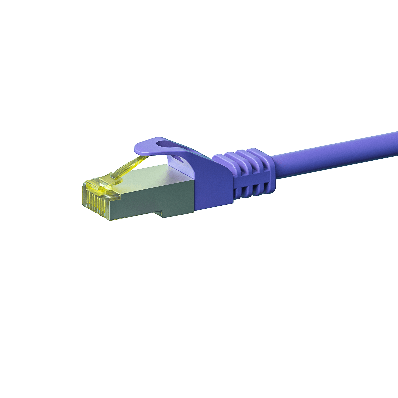 Cabo de rede Cat7 S/FTP (PIMF) de 1 m em roxo
