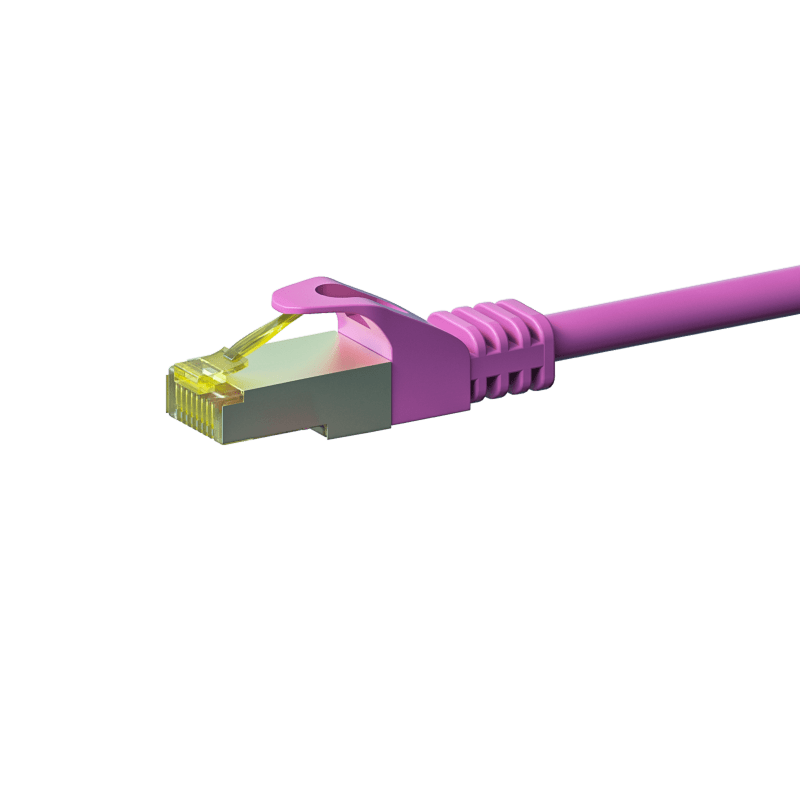 Cabo de rede Cat7 S/FTP (PIMF) de 20 m cor-de-rosa