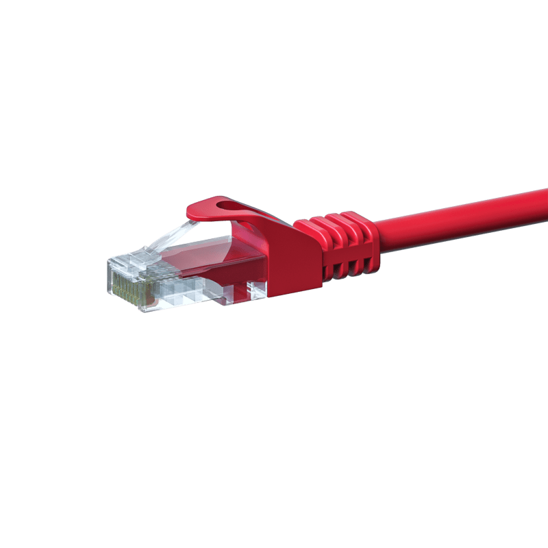 Cabo de rede CAT5e UTP vermelho de 20 m - CCA