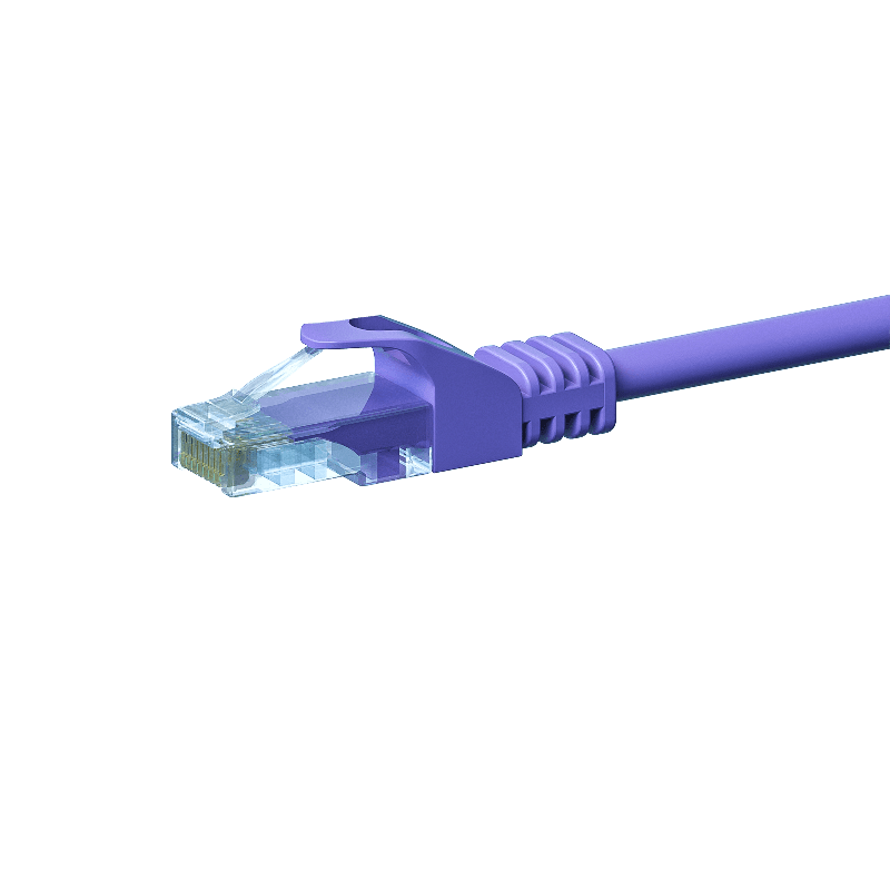 Cabo de rede CAT5e UTP de 1 m em roxo - CCA