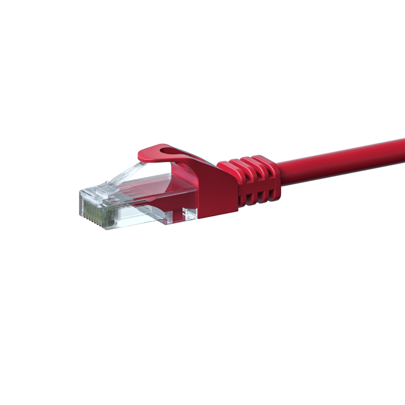 Cabo de rede CAT6 UTP 0,25m vermelho - CCA