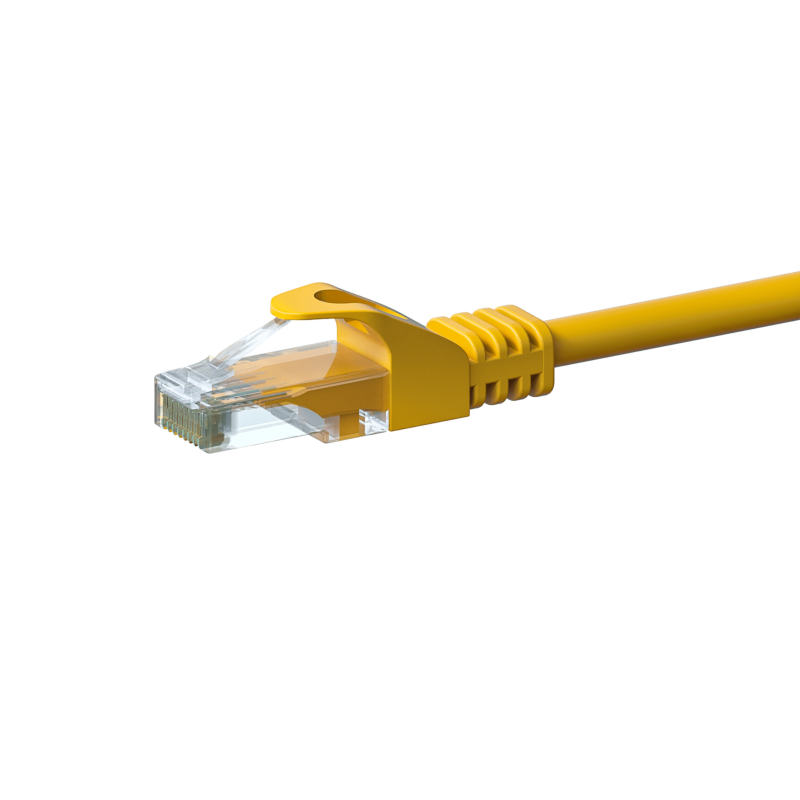 Cabo de rede CAT6 UTP de 0,50 m amarelo - CCA