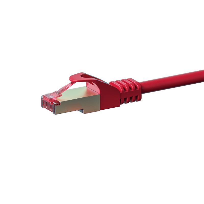 Cabo de rede CAT6 S/FTP (PIMF) de 1 m vermelho