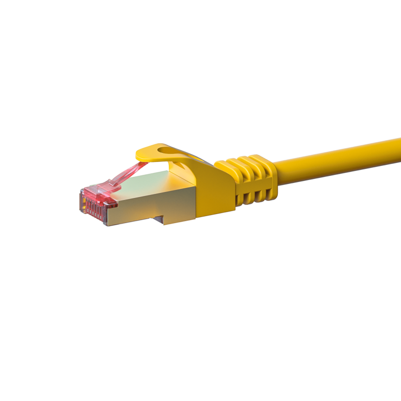 Cabo de rede CAT6 S/FTP (PIMF) de 0,50 m amarelo