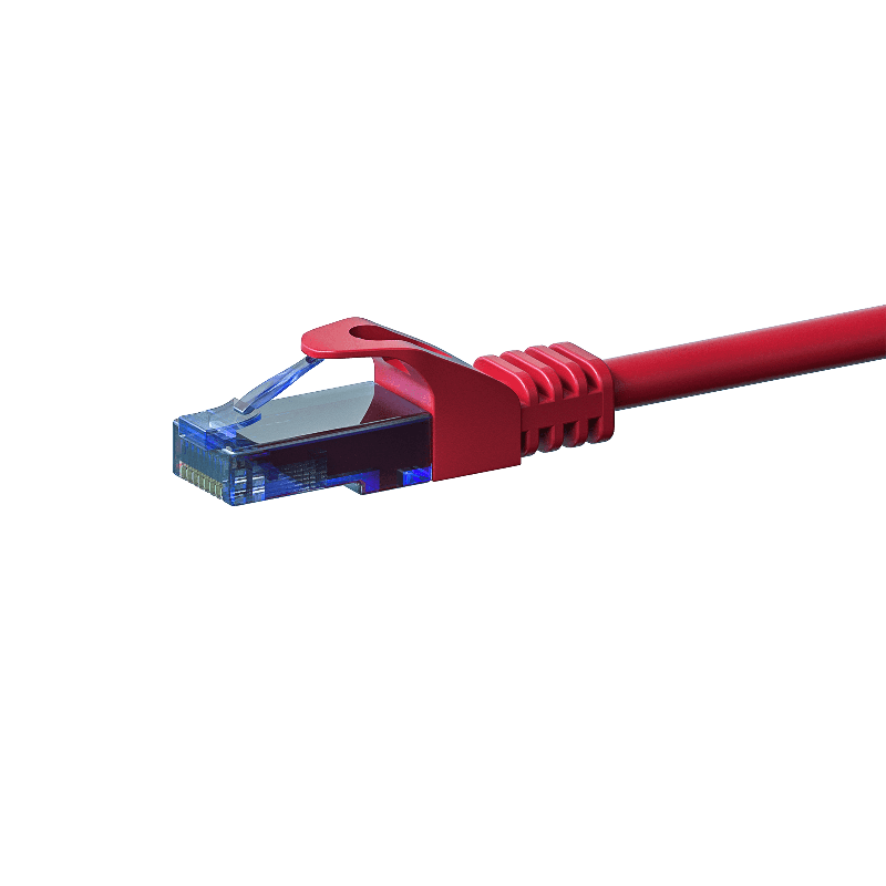 Cabo de rede UTP CAT6a de 1,50 m vermelho - 100% cobre