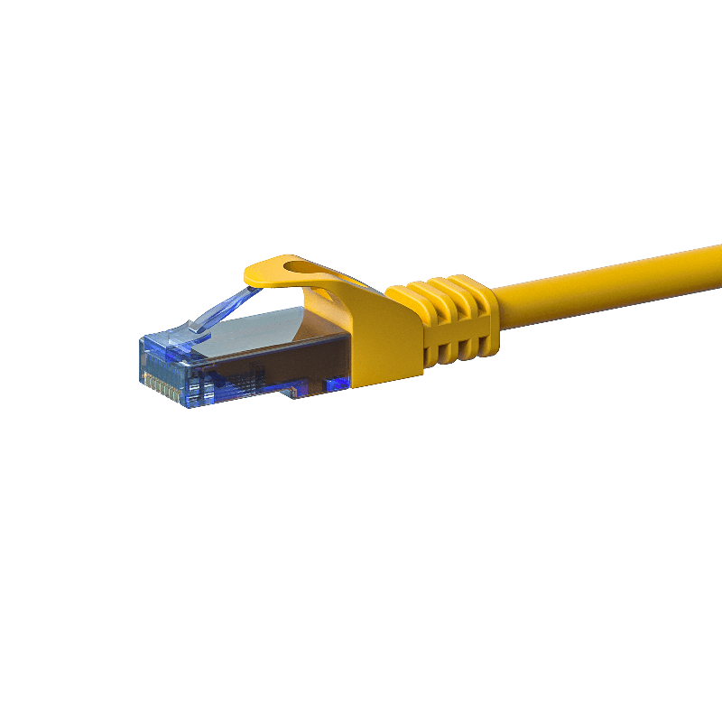 Cabo de rede UTP CAT6a de 3 m, amarelo - 100% cobre