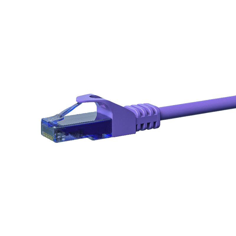 Cabo de rede UTP CAT6a de 3 m em roxo - 100% cobre