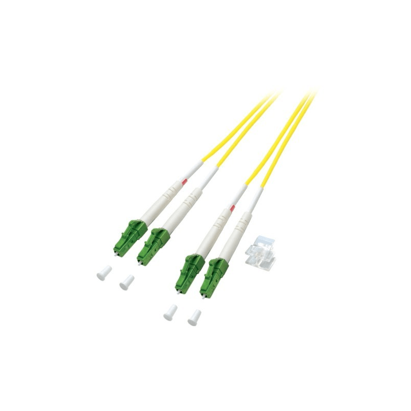 Cabo de fibra ótica duplex OS2 LC/APC-LC/APC 7,50m