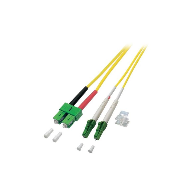 Cabo de fibra ótica duplex OS2 LC/APC-SC/APC 5m