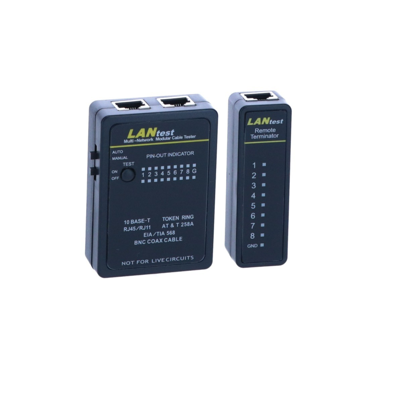 Danicom Testador de cabos de rede UTP, FTP, S/FTP e coaxial profissional em estojo