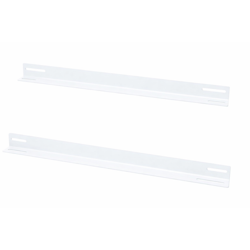 Conjunto de 2 perfis em L adequados para armários de parede com 450 mm de profundidade - branco