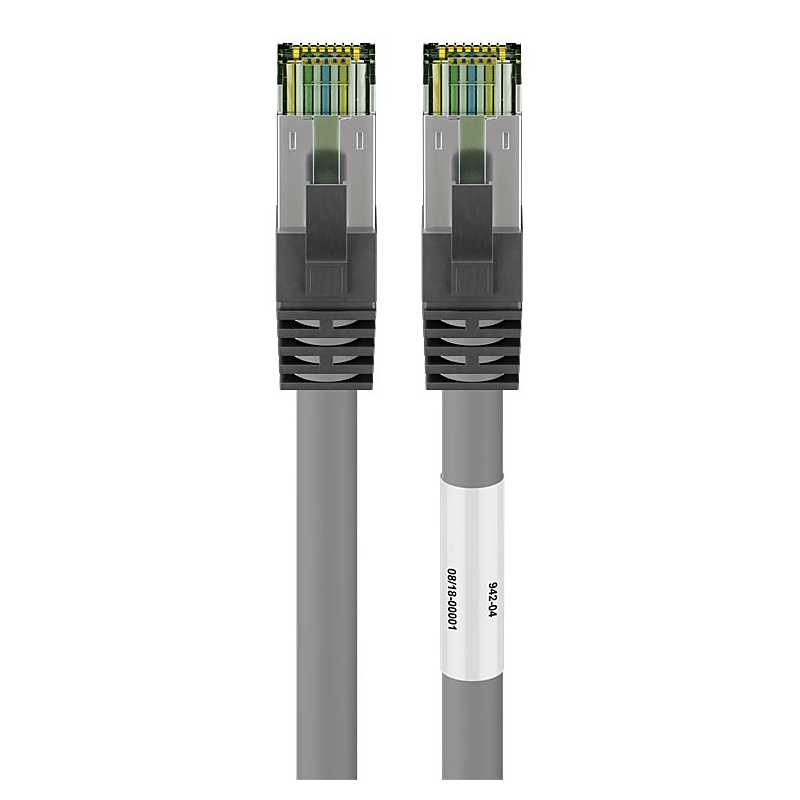 Cabo de rede Cat8 S/FTP (PIMF) de 2 m, cinzento