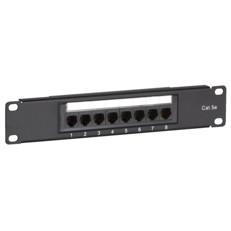 Painel de ligação UTP CAT5e de 10 polegadas - 8 portas