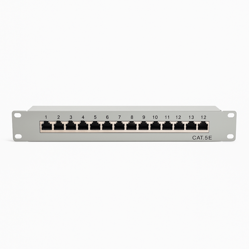 Painel de ligação Cat5 de 10 polegadas com 12 portas STP