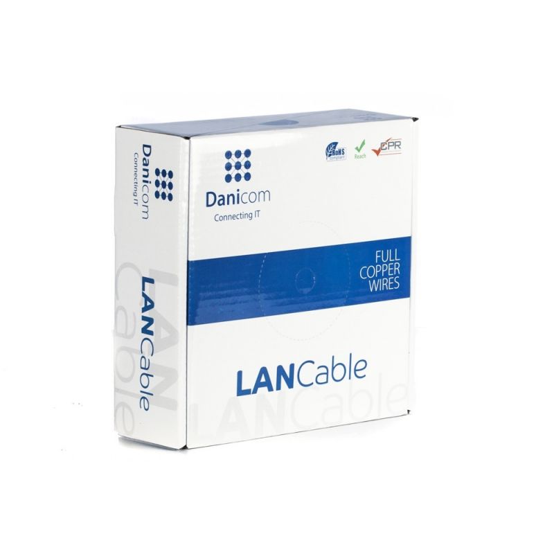 Cabo DANICOM CAT5E UTP de 100m em rolo flexível - PVC (Fca)