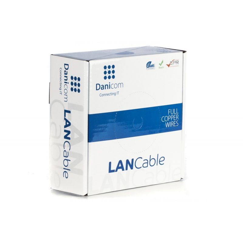Cabo DANICOM CAT5E FTP de 100m em rolo flexível - PVC (Fca)