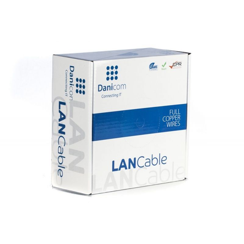 Cabo exterior DANICOM CAT5E UTP 305m em rolo rígido - PE (Fca)