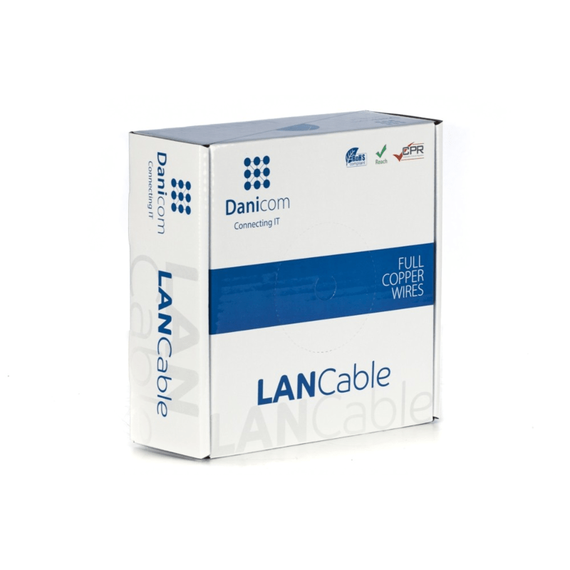 Cabo DANICOM CAT6 UTP de 50m em rolo rígido - LSZH (Dca)