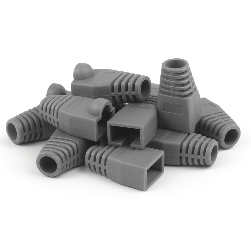 DANICOM protetor de cabo RJ45 cinza grande - 10 unidades