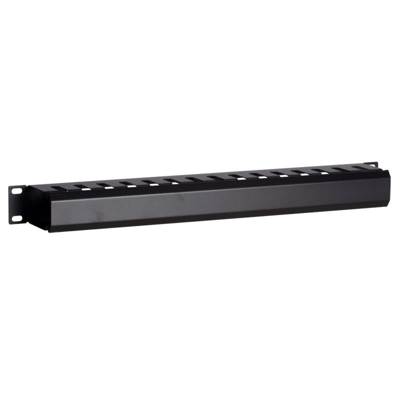 Canaleta para cabos de 19 polegadas com placa de cobertura 1U