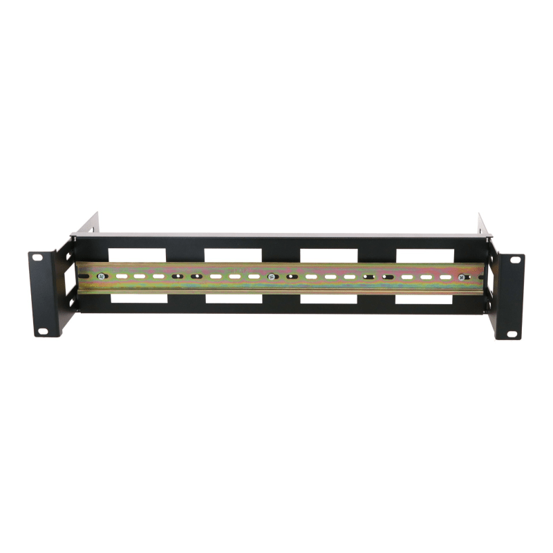 Calha DIN 2U para racks de 19 polegadas - profundidade ajustável