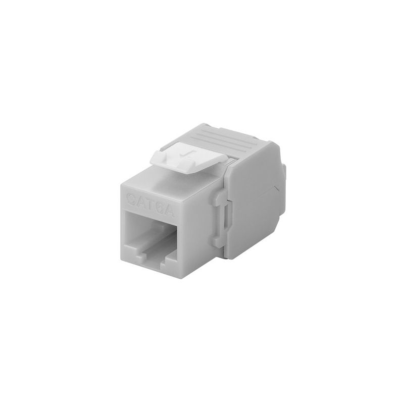 Conector Keystone UTP CAT6a - Sem Ferramentas - Cinza