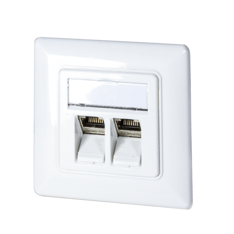 Placa frontal Keystone, branca