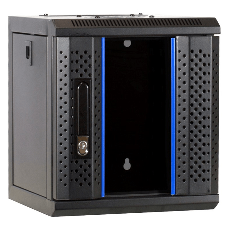 Armário para servidor 6U de 10 polegadas com porta de vidro, 312 x 310 x 352 mm (L x P x A)
