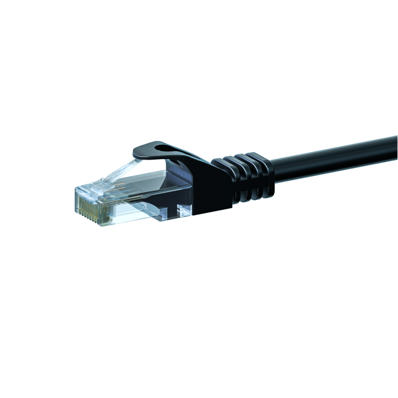 Cabo de rede CAT6 UTP de 5m preto - CCA