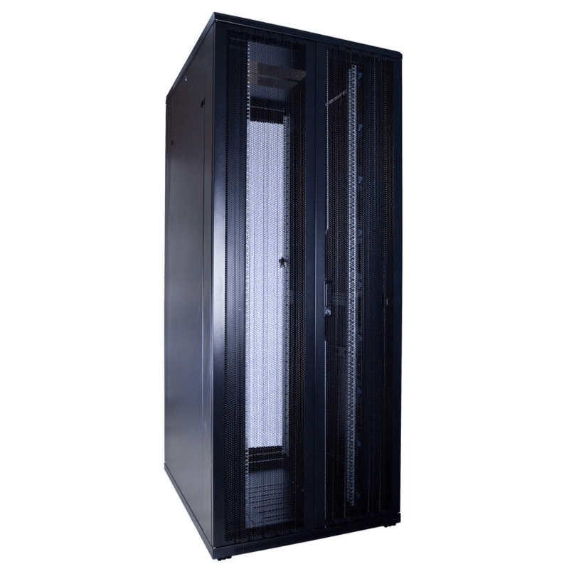 Armário para servidor 42U com portas dupla frontal e traseira perfuradas, 800x1200x2000mm (LxPxA)