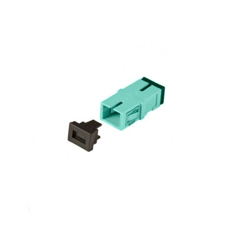 Acoplamento multimodo keystone SC-SC simplex turquesa