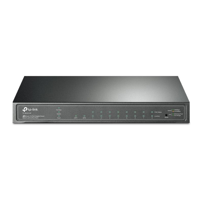 Switch PoE inteligente gerenciável TP-Link JetStream 2210P de 10 portas
