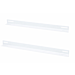 Conjunto de 2 perfis em L adequados para armários de parede com 450 mm de profundidade - branco